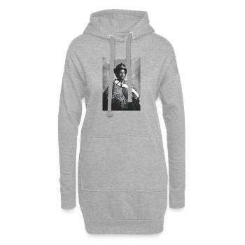 Impératrice Asfaw de Menen Éthiopie Reine Rasta Afrique - Sweat-shirt à capuche long Femme - gris chiné - Devant