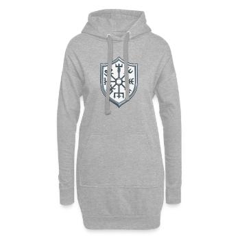 Vegvisir Schild Symbolik - Hoodie-Kleid - Grau meliert - Vorne
