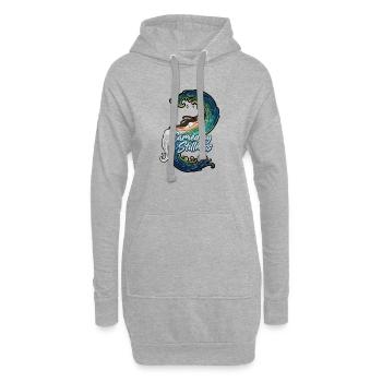 Porté par l’immobilité, allongé - Sweat-shirt à capuche long Femme - gris chiné - Devant
