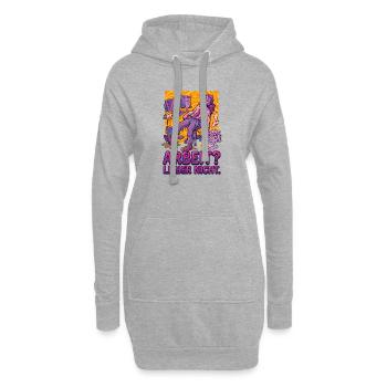 Travailler ? Plutôt pas - Sweat-shirt à capuche long Femme - gris chiné - Devant