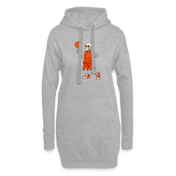 Skeleton Hoops 23 - Sweat-shirt à capuche long Femme - gris chiné - Devant