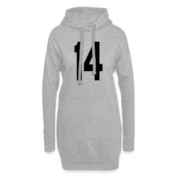 14 Quatorze numéros - Sweat-shirt à capuche long Femme - gris chiné - Devant
