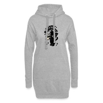 Kuchenklau Katze | Süßes Geburtstag Katzen Motiv - Hoodie-Kleid - Grau meliert - Vorne