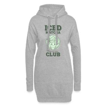 Matcha glacé fabriqué avec un matcha traditionnel - Sweat-shirt à capuche long Femme - gris chiné - Devant