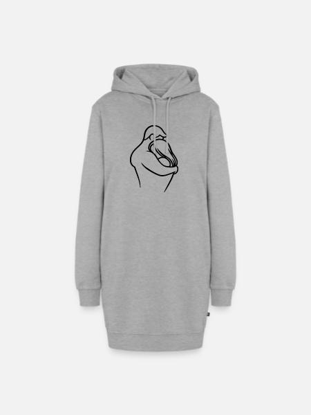 Lustiges Paar Liebe T-Shirt Geschenk - Hoodie-Kleid - Grau meliert