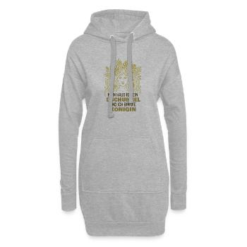 Pflanzen Mama - Dschungel Königin Spruch - Hoodie-Kleid - Grau meliert - Vorne