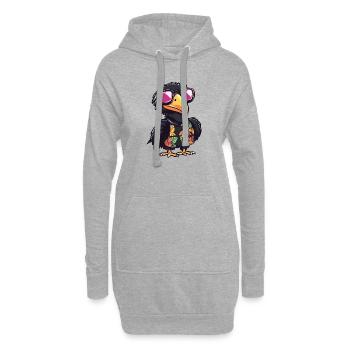 Harpyie Vogel Comic Urlaub - Hoodie-Kleid - Grau meliert - Vorne