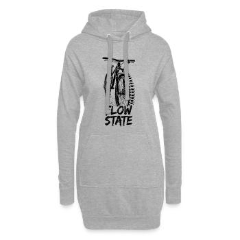 MTB Flow State – Mountainbike Spruch - Hoodie-Kleid - Grau meliert - Vorne