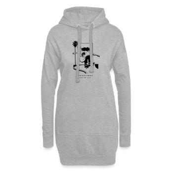 Skatergirl - Hoodie-Kleid - Grau meliert - Vorne