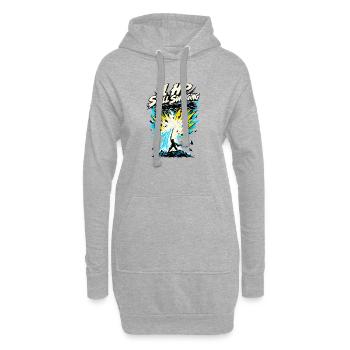 1 PV Illustration encore en mouvement - Sweat-shirt à capuche long Femme - gris chiné - Devant