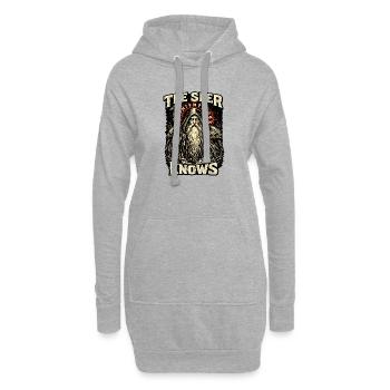 La Voyante sait - Sweat-shirt à capuche long Femme - gris chiné - Devant