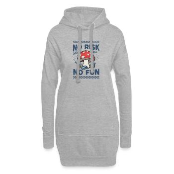 Motif champignon : Surfez sur les vagues - Sweat-shirt à capuche long Femme - gris chiné - Devant