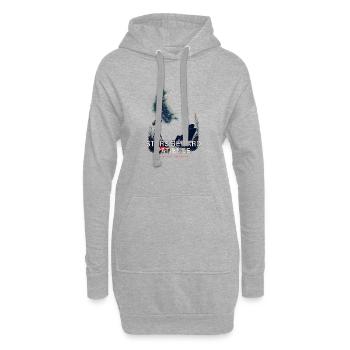 Sterne belohnen Geduld - Hoodie-Kleid - Grau meliert - Vorne