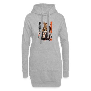 Born to Explore – Adventure Bengal Cat - Hoodie Dress - heather grey - Front