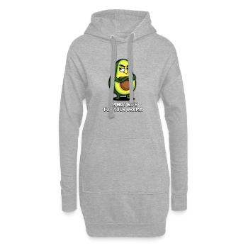 Avocat « Je ne suis pas mûr pour ton drame » - Sweat-shirt à capuche long Femme - gris chiné - Devant