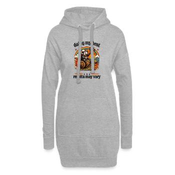 Rat de course sur un escargot - Sweat-shirt à capuche long Femme - gris chiné - Devant