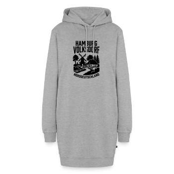 Volksdorf Hamburg Walddörfer  - Hoodie-Kleid - Grau meliert - Vorne - AI Model Female 172 light (172cm)