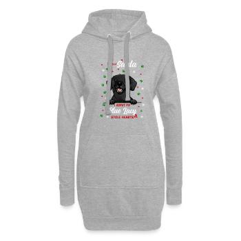Blue Lacy Hund Weihnachten Hunderasse - Hoodie-Kleid - Grau meliert - Vorne
