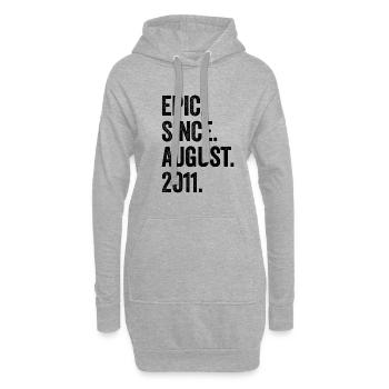 12. Geburtstag 12 Jahre Epic Since August 2011 - Hoodie-Kleid - Grau meliert - Vorne