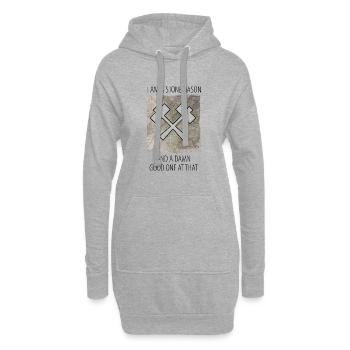 Steinmetz Steinbildhauer Spruch - Hoodie-Kleid - Grau meliert - Vorne