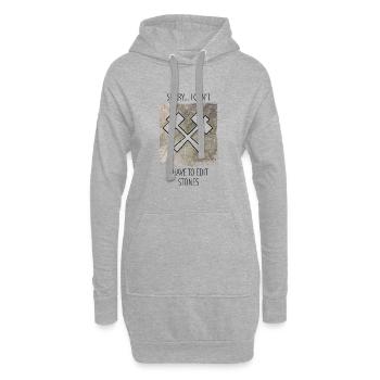 Steinmetz Steinbildhauer Spruch - Hoodie-Kleid - Grau meliert - Vorne