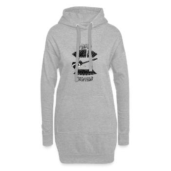 Guitar Hero Black - Sweat-shirt à capuche long Femme - gris chiné - Devant