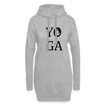 Yoga Namaste Chakra - Hoodie-Kleid - Grau meliert - Vorne