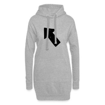 Pfeil Zeichnung Skizze schwarz - Hoodie-Kleid - Grau meliert - Vorne
