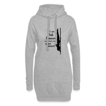I am a Pole Dancer - Sweat-shirt à capuche long Femme - gris chiné - Devant