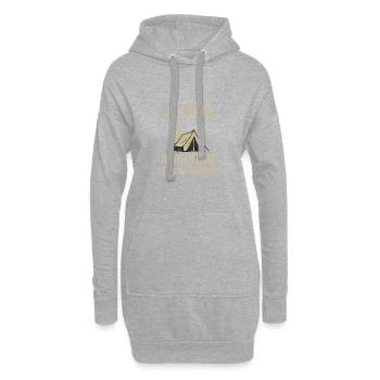 Camping - Sweat-shirt à capuche long Femme - gris chiné - Devant