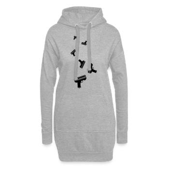 Waffe Money Rain - Hoodie-Kleid - Grau meliert - Vorne