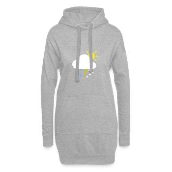 Heute gewesen - Hoodie-Kleid - Grau meliert - Vorne