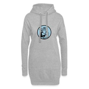 poseidon 002 - Sweat-shirt à capuche long Femme - gris chiné - Devant