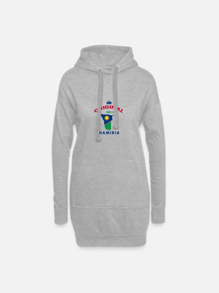 Namibia Original 100% Flaggen Design - Hoodie-Kleid - Grau meliert