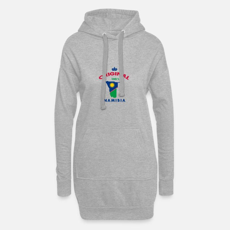 Namibia Original 100% Flaggen Design - Hoodie-Kleid - Grau meliert