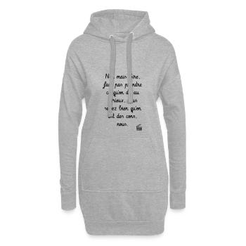 Kaameløtt - Réplique Culte - Citation Drôle - Sweat-shirt à capuche long Femme - gris chiné - Devant