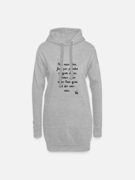 Kaameløtt - Réplique Culte - Citation Drôle - Sweat-shirt à capuche long Femme - gris chiné