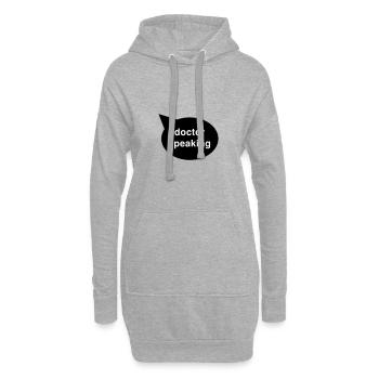 sprechblase doctor - Hoodie-Kleid - Grau meliert - Vorne
