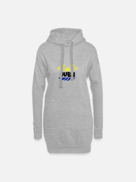 dubai 02 - Hoodie-Kleid - Grau meliert
