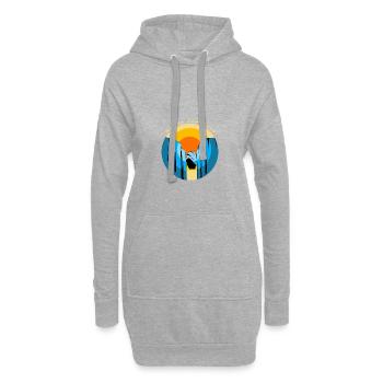 Norvège Kjerag Lysefjord souvenir - Sweat-shirt à capuche long Femme - gris chiné - Devant