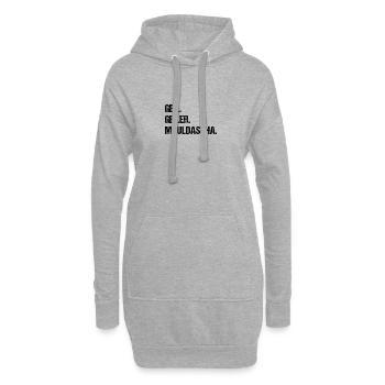 Geil Geiler Maultaschen Schwäbisches Essen Liebe - Hoodie-Kleid - Grau meliert - Vorne