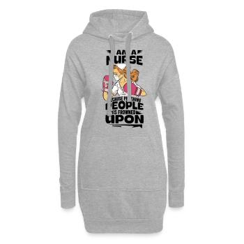 I Am A Nurse Because Punching People Is Frowned Up - Hoodie Dress - heather grey - Front