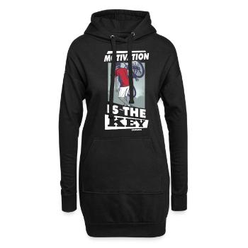 La motivation motive la carrière Cadeau positif - Sweat-shirt à capuche long Femme - noir - Devant