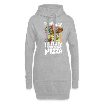 Italie Drapeau italien Italia Cadeau - Sweat-shirt à capuche long Femme - gris chiné - Devant
