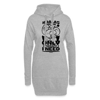 Koalaliebhaber Naturschutz Therapie Bär Geschenkid - Hoodie-Kleid - Grau meliert - Vorne