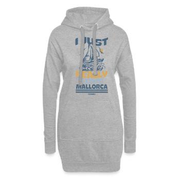 ich liebe Mallorca Seefahrer Meer - Hoodie-Kleid - Grau meliert - Vorne