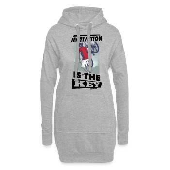 Motivation - Hoodie-Kleid - Grau meliert - Vorne