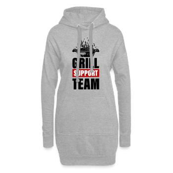Grill Support Team Grillen - Hoodie-Kleid - Grau meliert - Vorne