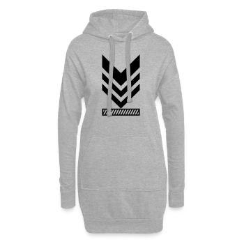 sergente maggiore capo - Hoodie Dress - heather grey - Front