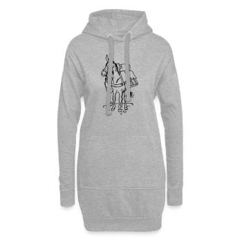 Packesel - Hoodie-Kleid - Grau meliert - Vorne